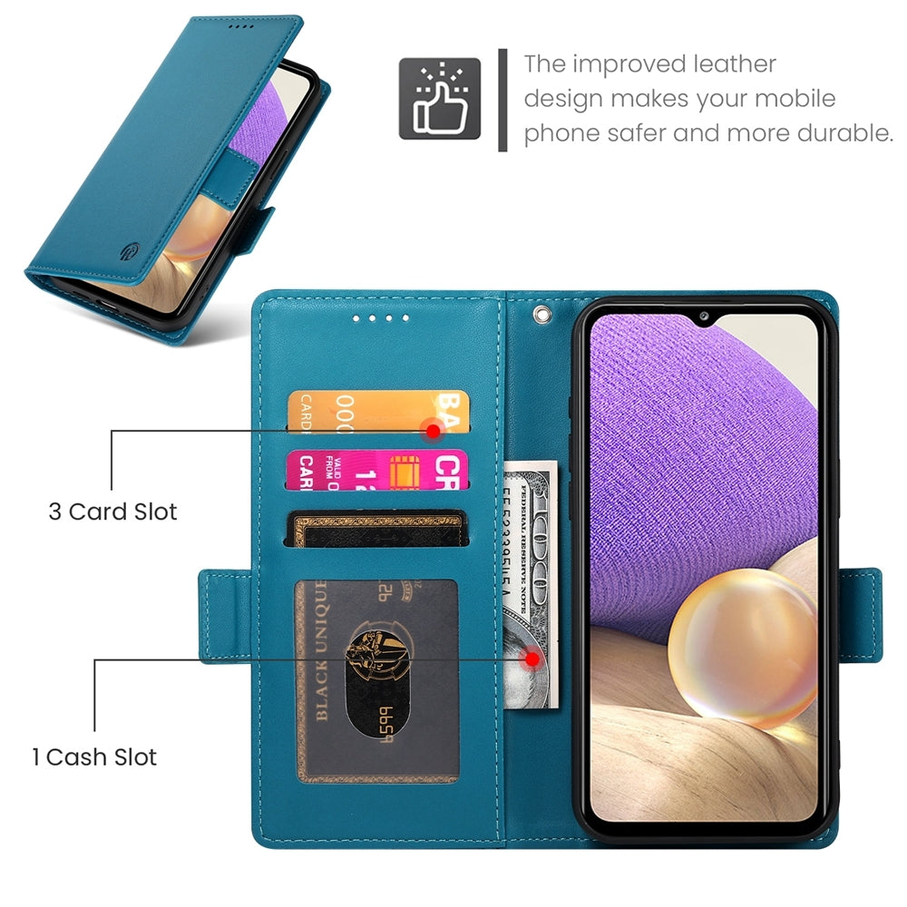 Samsung Galaxy A32 5G Magnetic Leather Wallet Case with Card Slots, Stand Function & Full Protection