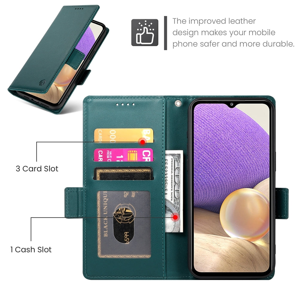 Samsung Galaxy A32 5G Magnetic Leather Wallet Case with Card Slots, Stand Function & Full Protection