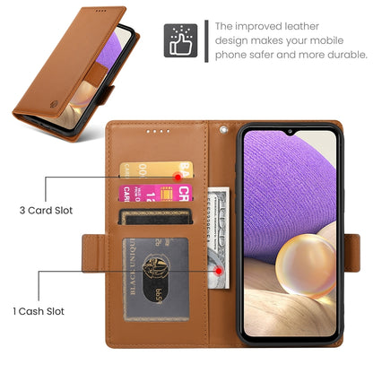 Samsung Galaxy M32 5G Magnetic Leather Wallet Case with Card Slots, Stand Function & Full Protection
