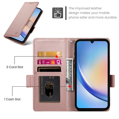 Samsung Galaxy A34 5G Magnetic Leather Wallet Case with Card Slots, Stand Function & Full Protection