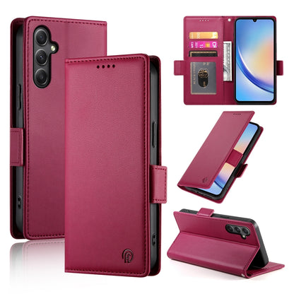 Samsung Galaxy A34 5G Magnetic Leather Wallet Case with Card Slots, Stand Function & Full Protection