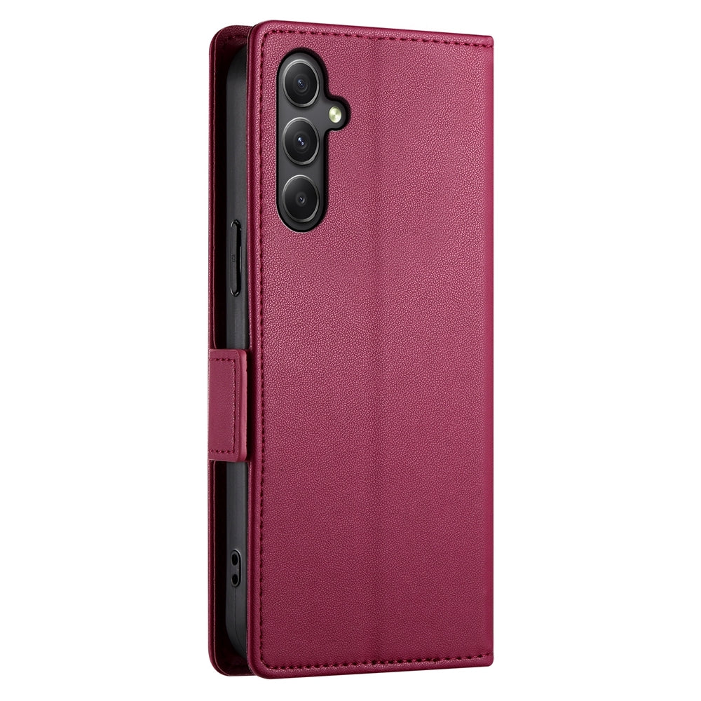 Samsung Galaxy A34 5G Magnetic Leather Wallet Case with Card Slots, Stand Function & Full Protection