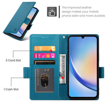 Samsung Galaxy A34 5G Magnetic Leather Wallet Case with Card Slots, Stand Function & Full Protection