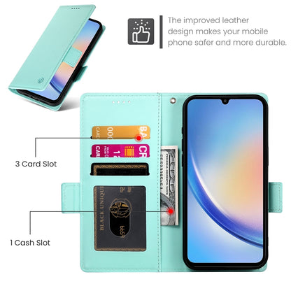 Samsung Galaxy A34 5G Magnetic Leather Wallet Case with Card Slots, Stand Function & Full Protection