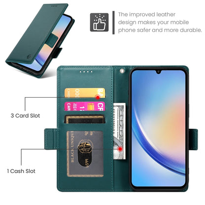 Samsung Galaxy A34 5G Magnetic Leather Wallet Case with Card Slots, Stand Function & Full Protection