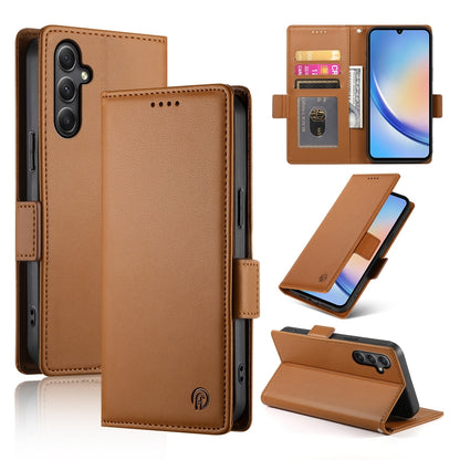 Samsung Galaxy A34 5G Magnetic Leather Wallet Case with Card Slots, Stand Function & Full Protection