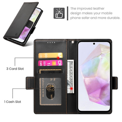Samsung Galaxy A35 5G Magnetic Leather Wallet Case with Card Slots, Stand Function & Full Protection