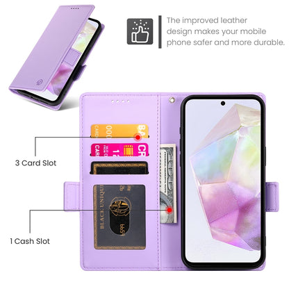 Samsung Galaxy A35 5G Magnetic Leather Wallet Case with Card Slots, Stand Function & Full Protection