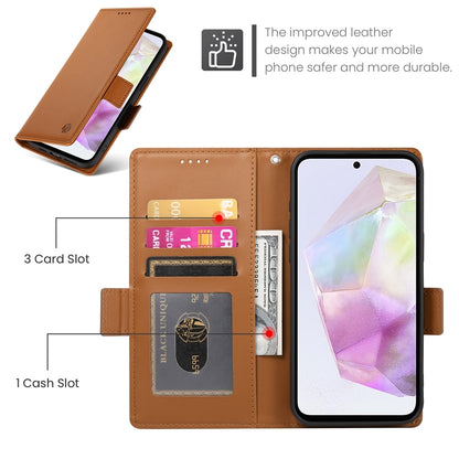 Samsung Galaxy A35 5G Magnetic Leather Wallet Case with Card Slots, Stand Function & Full Protection