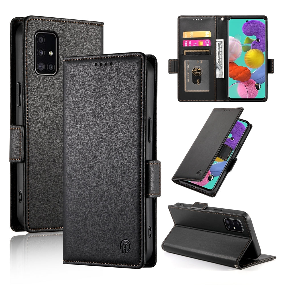 Samsung Galaxy A51 4G Magnetic Leather Wallet Case with Card Slots, Stand Function & Full Protection
