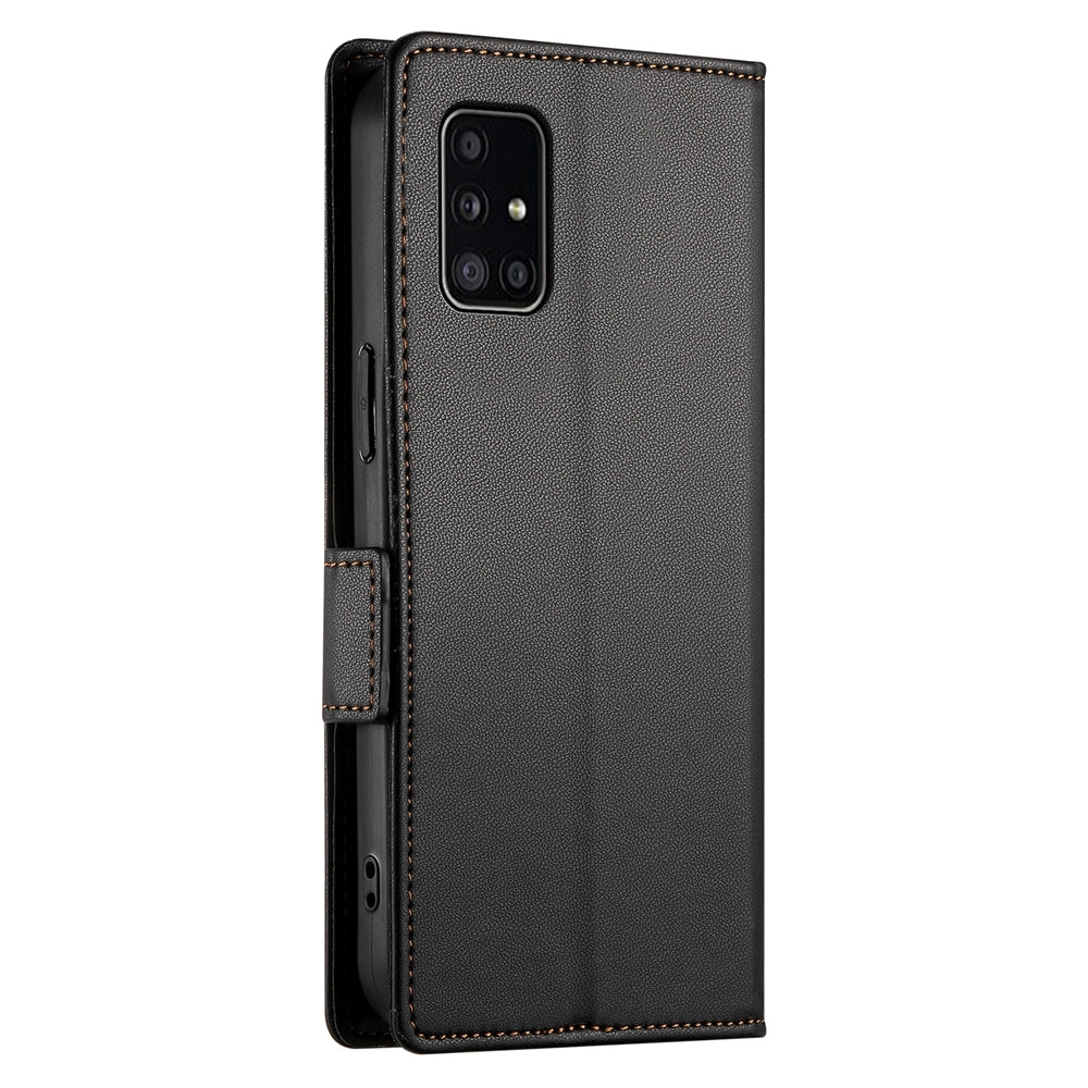 Samsung Galaxy M40s Magnetic Leather Wallet Case with Card Slots, Stand Function & Full Protection