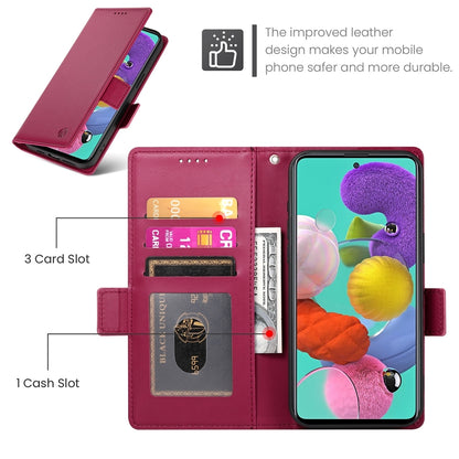 Samsung Galaxy A51 4G Magnetic Leather Wallet Case with Card Slots, Stand Function & Full Protection