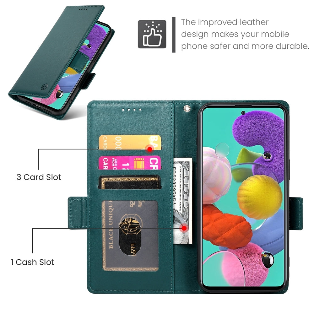 Samsung Galaxy A51 4G Magnetic Leather Wallet Case with Card Slots, Stand Function & Full Protection