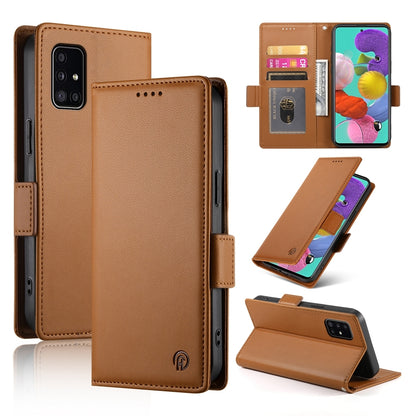 Samsung Galaxy M40s Magnetic Leather Wallet Case with Card Slots, Stand Function & Full Protection