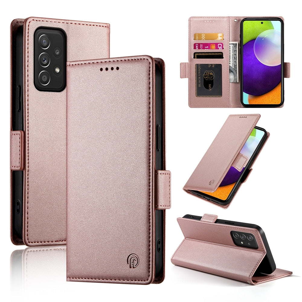 Samsung Galaxy A52 4G/5G Magnetic Leather Wallet Case with Card Slots, Stand Function & Full Protection