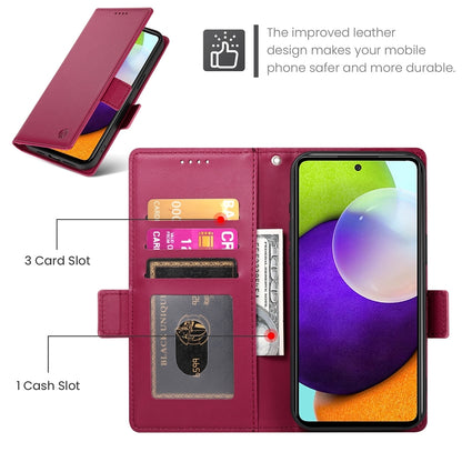 Samsung Galaxy A52 4G/5G Magnetic Leather Wallet Case with Card Slots, Stand Function & Full Protection