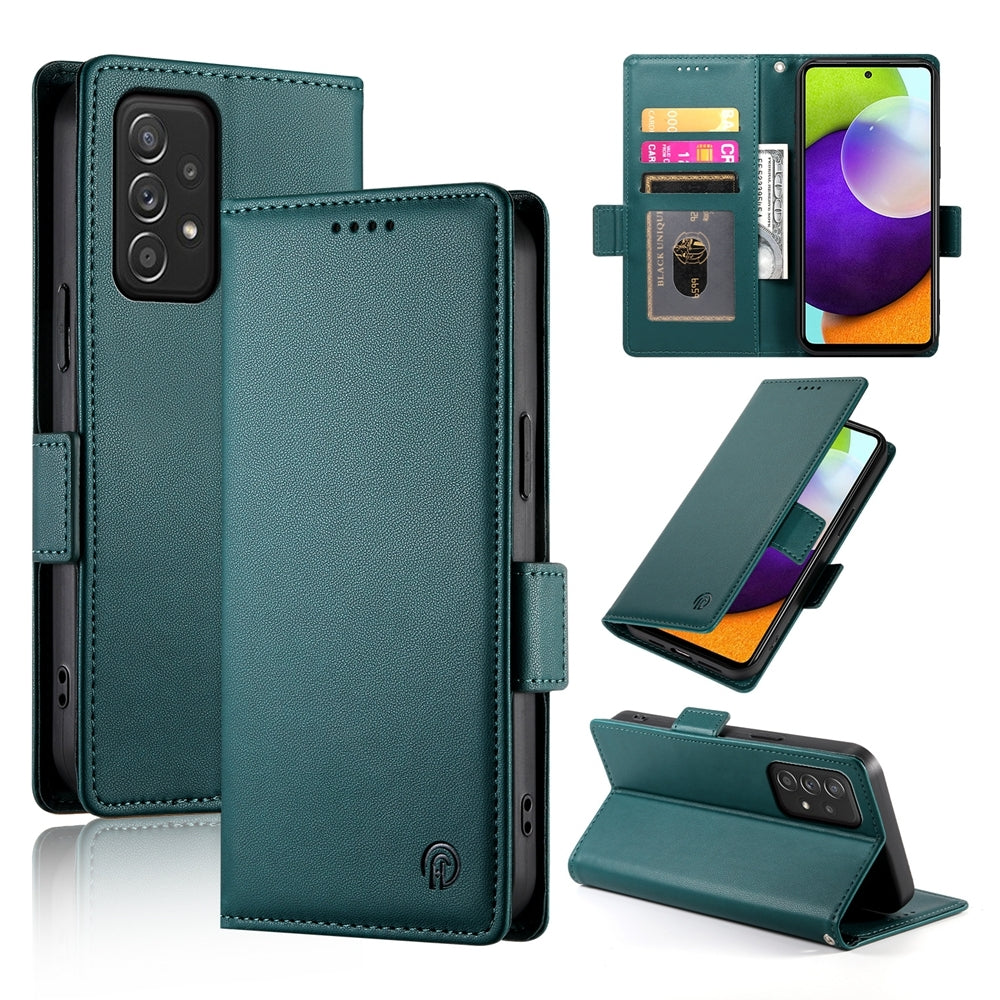 Samsung Galaxy A52 4G/5G Magnetic Leather Wallet Case with Card Slots, Stand Function & Full Protection