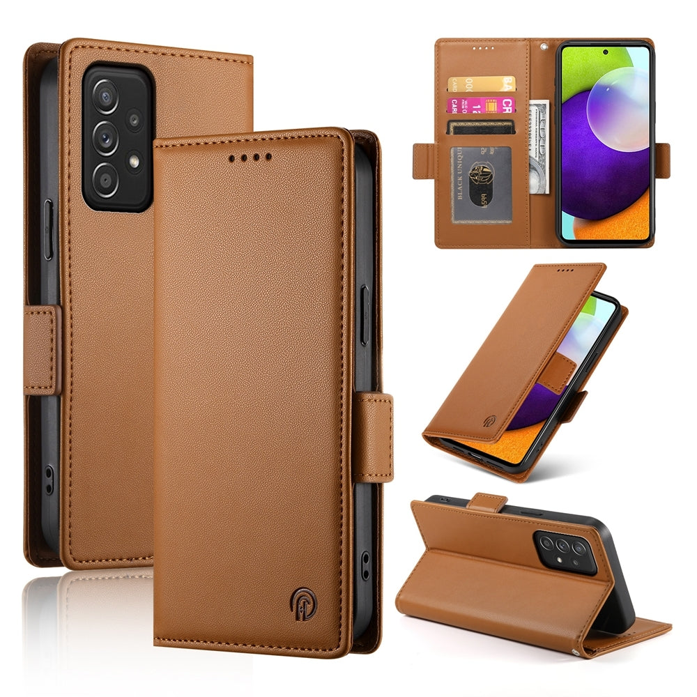 Samsung Galaxy A52 4G/5G Magnetic Leather Wallet Case with Card Slots, Stand Function & Full Protection