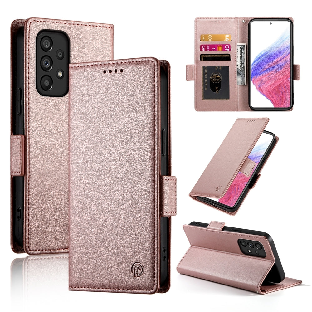 Samsung Galaxy A53 5G Magnetic Leather Wallet Case with Card Slots, Stand Function & Full Protection