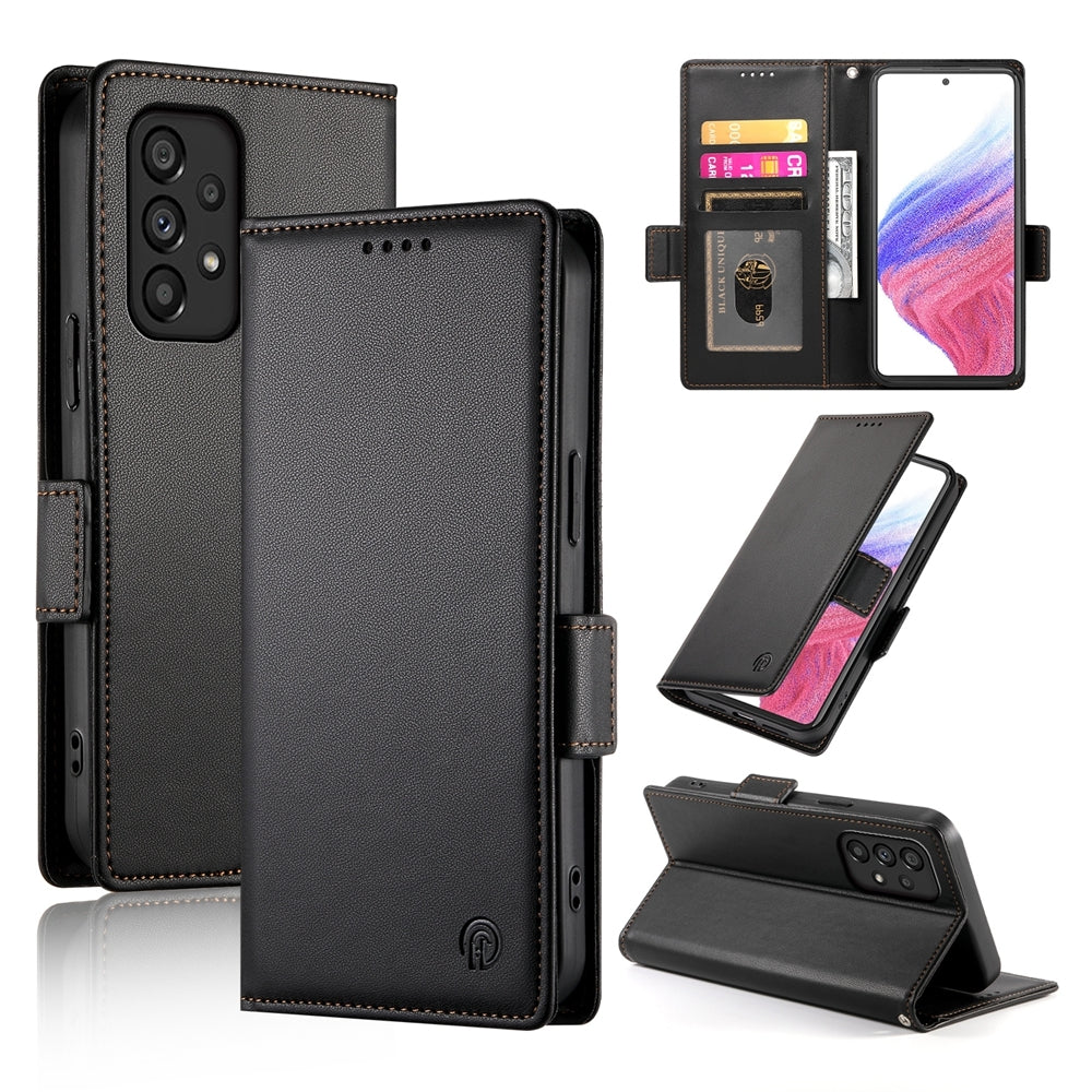 Samsung Galaxy A53 5G Magnetic Leather Wallet Case with Card Slots, Stand Function & Full Protection