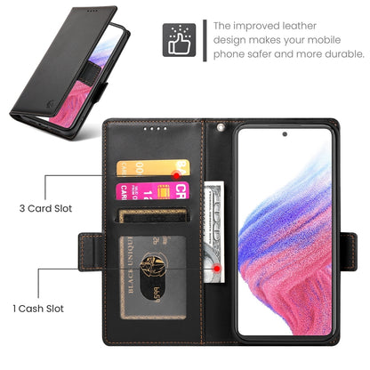 Samsung Galaxy A53 5G Magnetic Leather Wallet Case with Card Slots, Stand Function & Full Protection