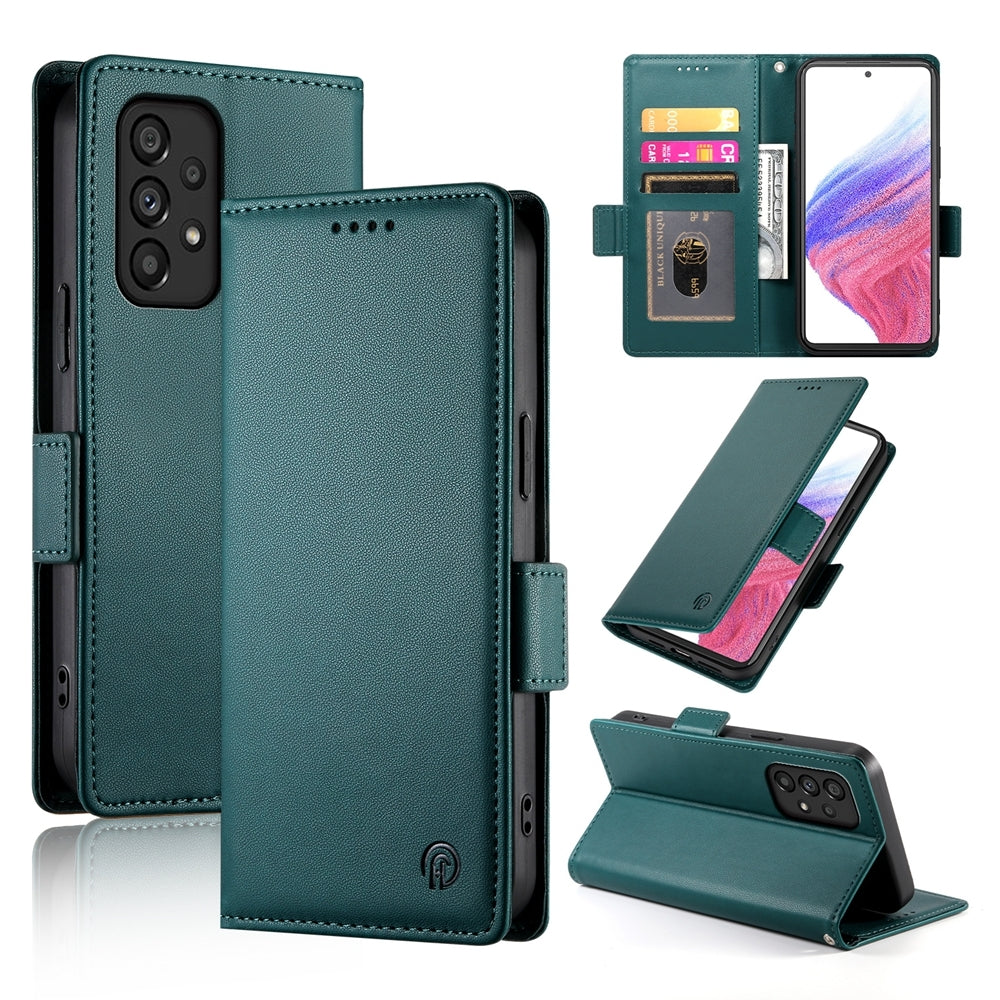 Samsung Galaxy A53 5G Magnetic Leather Wallet Case with Card Slots, Stand Function & Full Protection