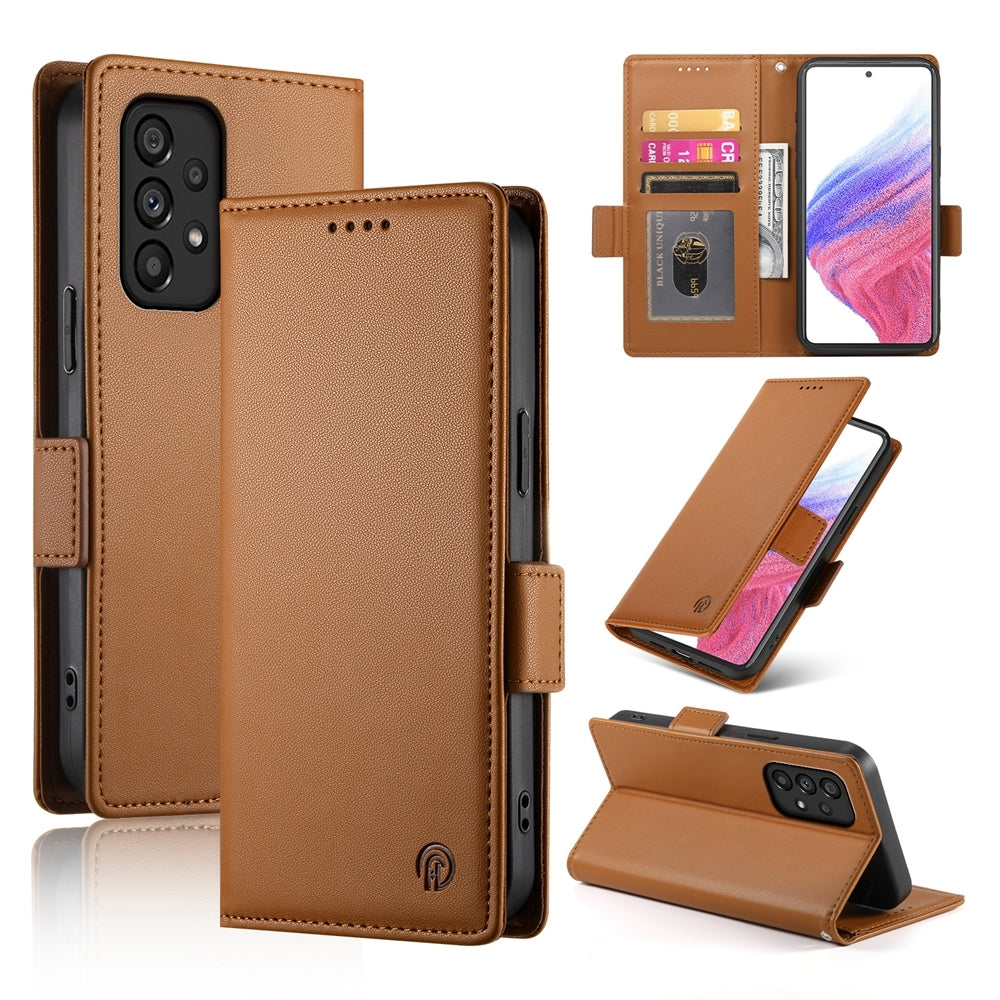 Samsung Galaxy A53 5G Magnetic Leather Wallet Case with Card Slots, Stand Function & Full Protection