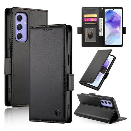 Samsung Galaxy A55 5G Magnetic Leather Wallet Case with Card Slots, Stand Function & Full Protection