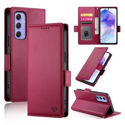 Samsung Galaxy A55 5G Magnetic Leather Wallet Case with Card Slots, Stand Function & Full Protection