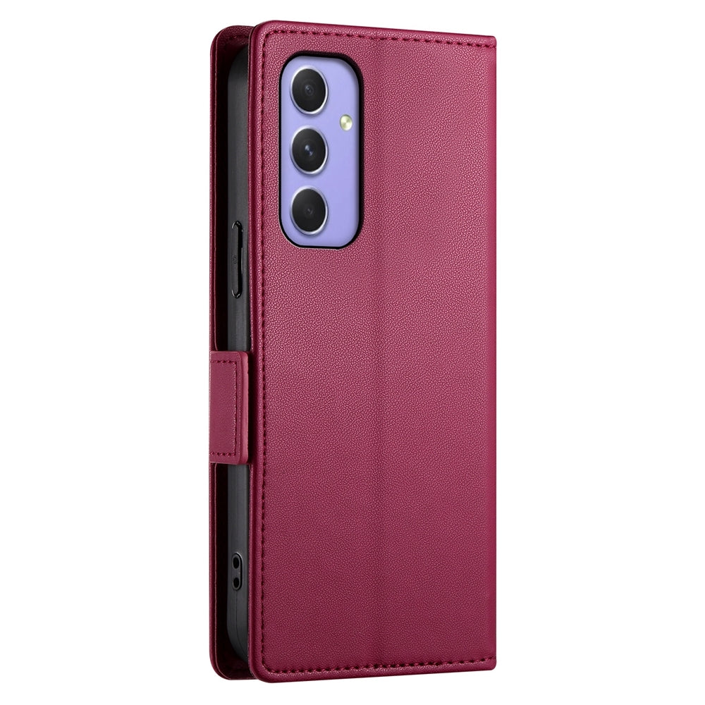 Samsung Galaxy A55 5G Magnetic Leather Wallet Case with Card Slots, Stand Function & Full Protection