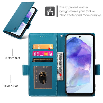 Samsung Galaxy A55 5G Magnetic Leather Wallet Case with Card Slots, Stand Function & Full Protection
