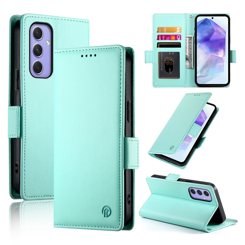 Samsung Galaxy A55 5G Magnetic Leather Wallet Case with Card Slots, Stand Function & Full Protection