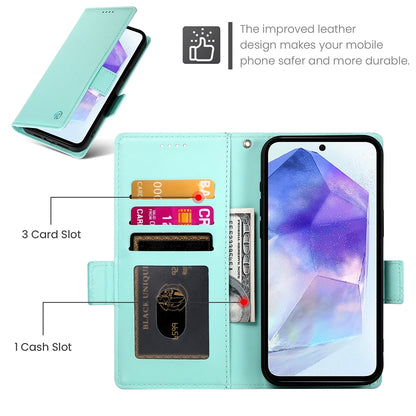 Samsung Galaxy A55 5G Magnetic Leather Wallet Case with Card Slots, Stand Function & Full Protection