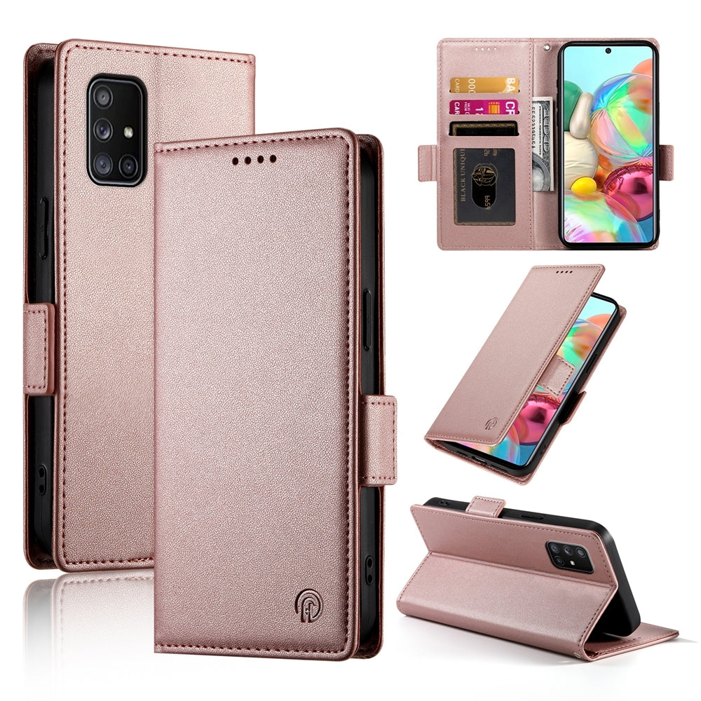 Samsung Galaxy A71 4G Magnetic Leather Wallet Case with Card Slots, Stand Function & Full Protection