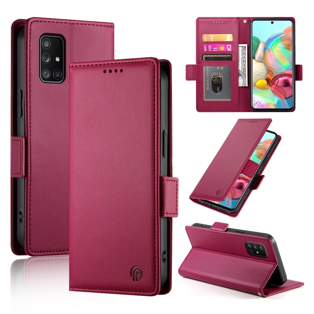 Samsung Galaxy A71 4G Magnetic Leather Wallet Case with Card Slots, Stand Function & Full Protection