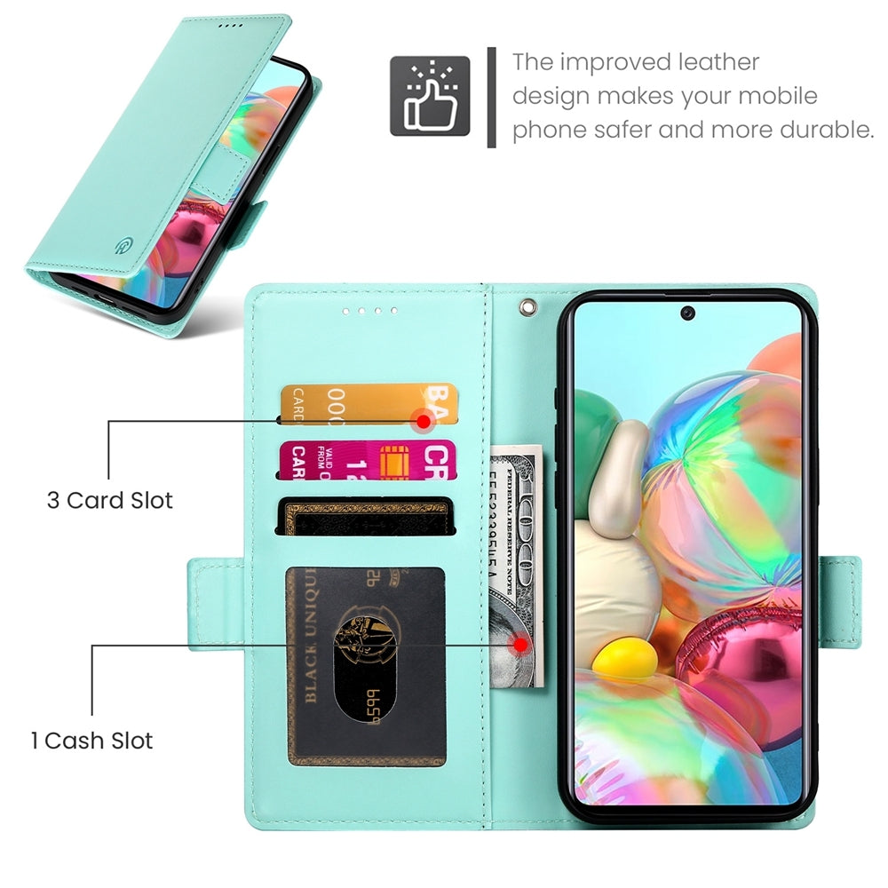 Samsung Galaxy A71 4G Magnetic Leather Wallet Case with Card Slots, Stand Function & Full Protection