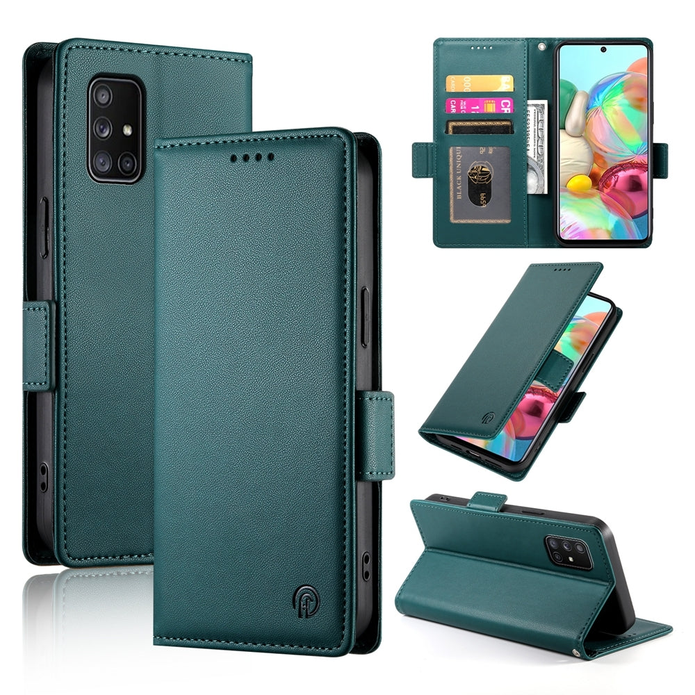 Samsung Galaxy A71 4G Magnetic Leather Wallet Case with Card Slots, Stand Function & Full Protection