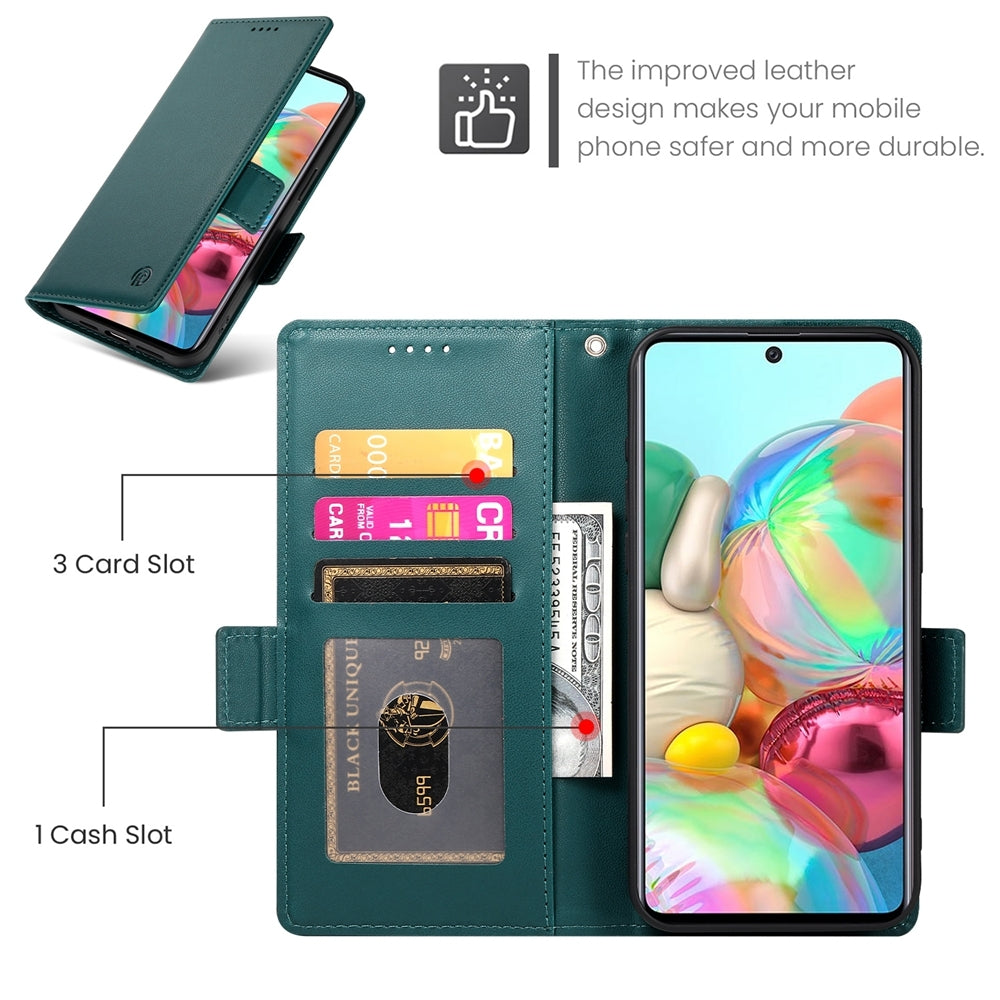 Samsung Galaxy A71 4G Magnetic Leather Wallet Case with Card Slots, Stand Function & Full Protection