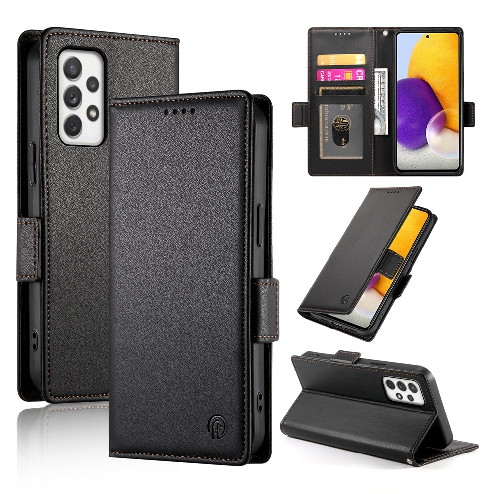 Samsung Galaxy A72 4G/5G Magnetic Leather Wallet Case with Card Slots, Stand Function & Full Protection