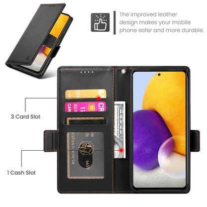 Samsung Galaxy A72 4G/5G Magnetic Leather Wallet Case with Card Slots, Stand Function & Full Protection