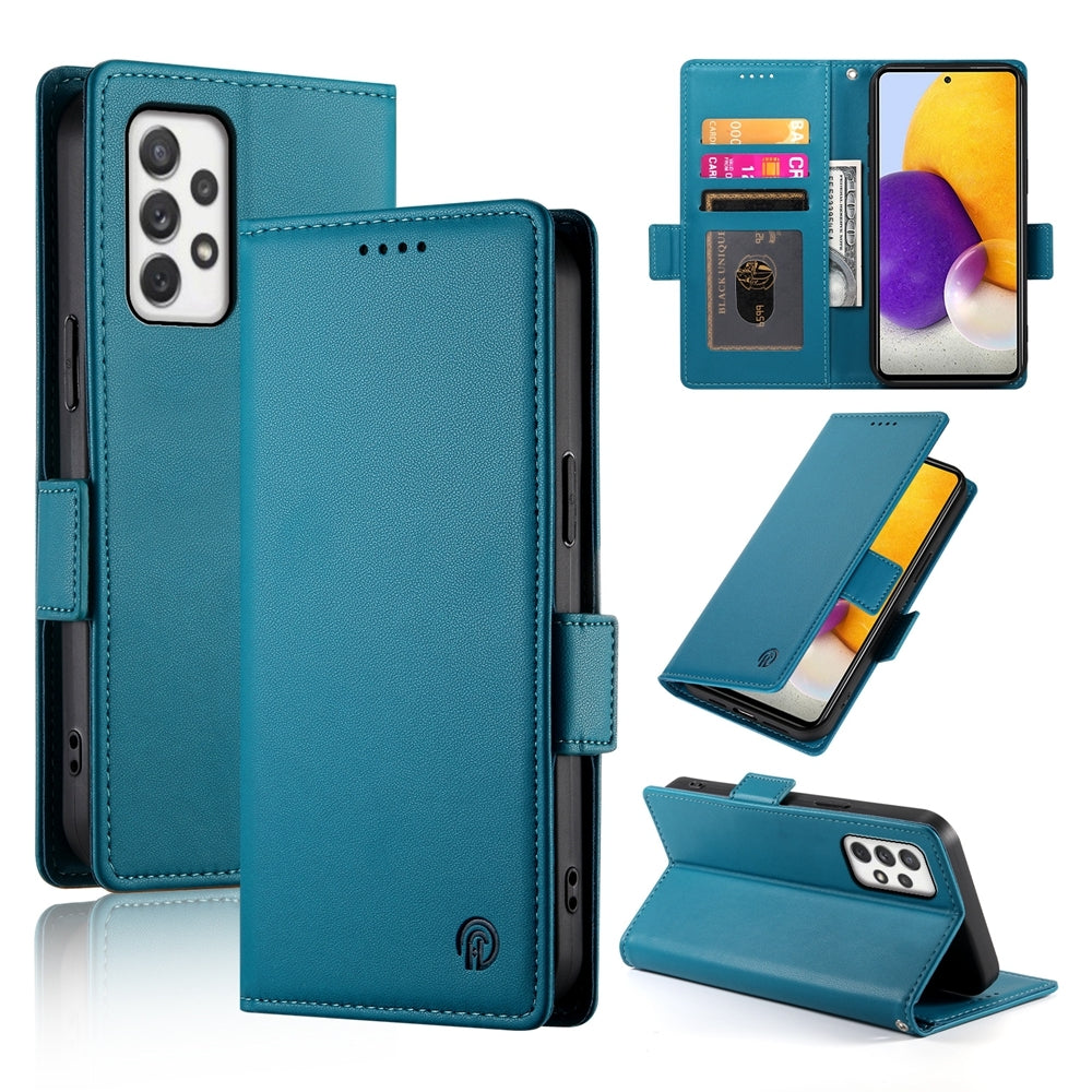 Samsung Galaxy A72 4G/5G Magnetic Leather Wallet Case with Card Slots, Stand Function & Full Protection