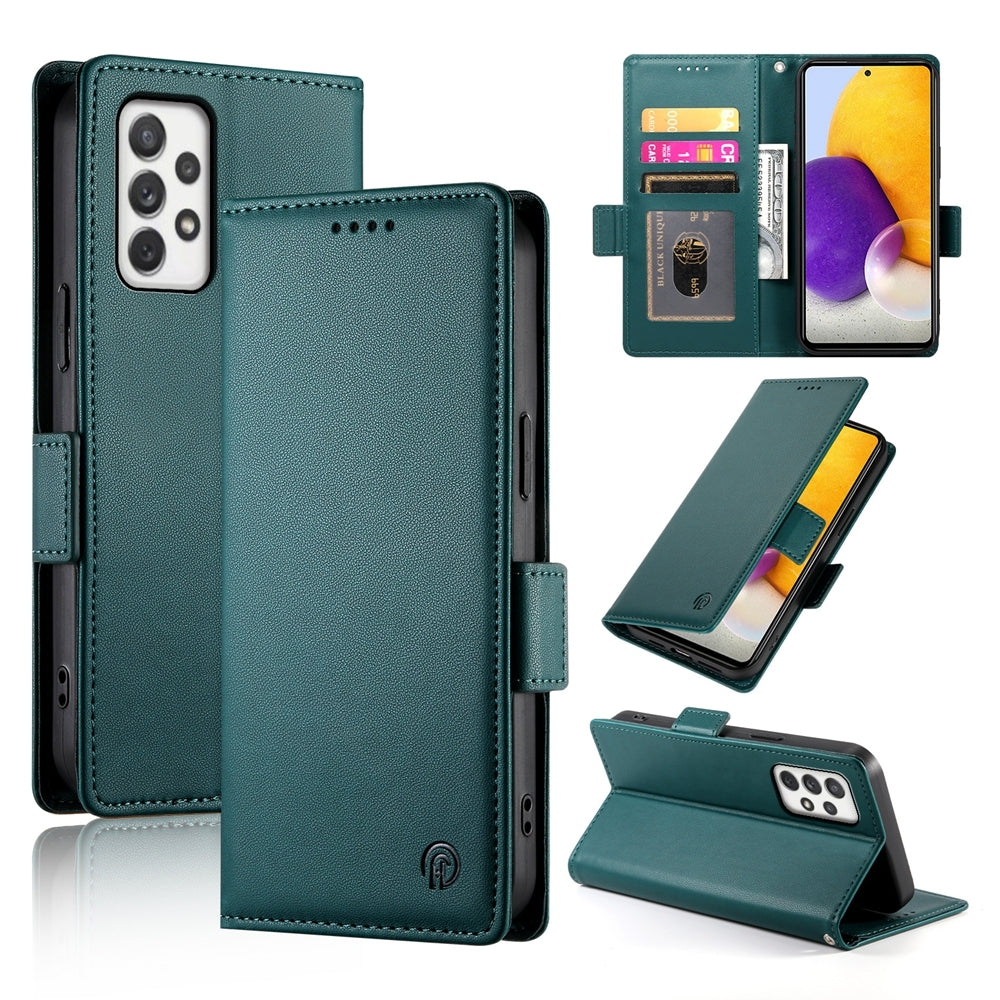 Samsung Galaxy A72 4G/5G Magnetic Leather Wallet Case with Card Slots, Stand Function & Full Protection