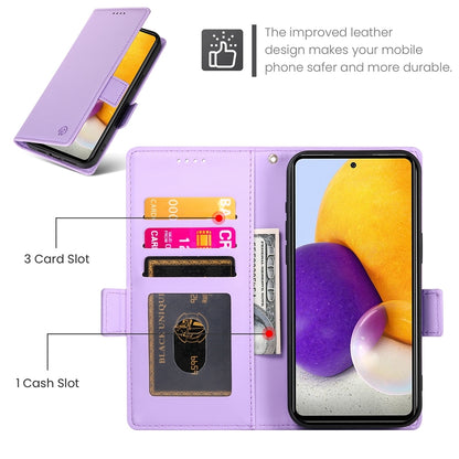 Samsung Galaxy A72 4G/5G Magnetic Leather Wallet Case with Card Slots, Stand Function & Full Protection