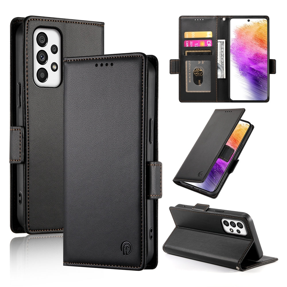 Samsung Galaxy A73 5G Magnetic Leather Wallet Case with Card Slots, Stand Function & Full Protection