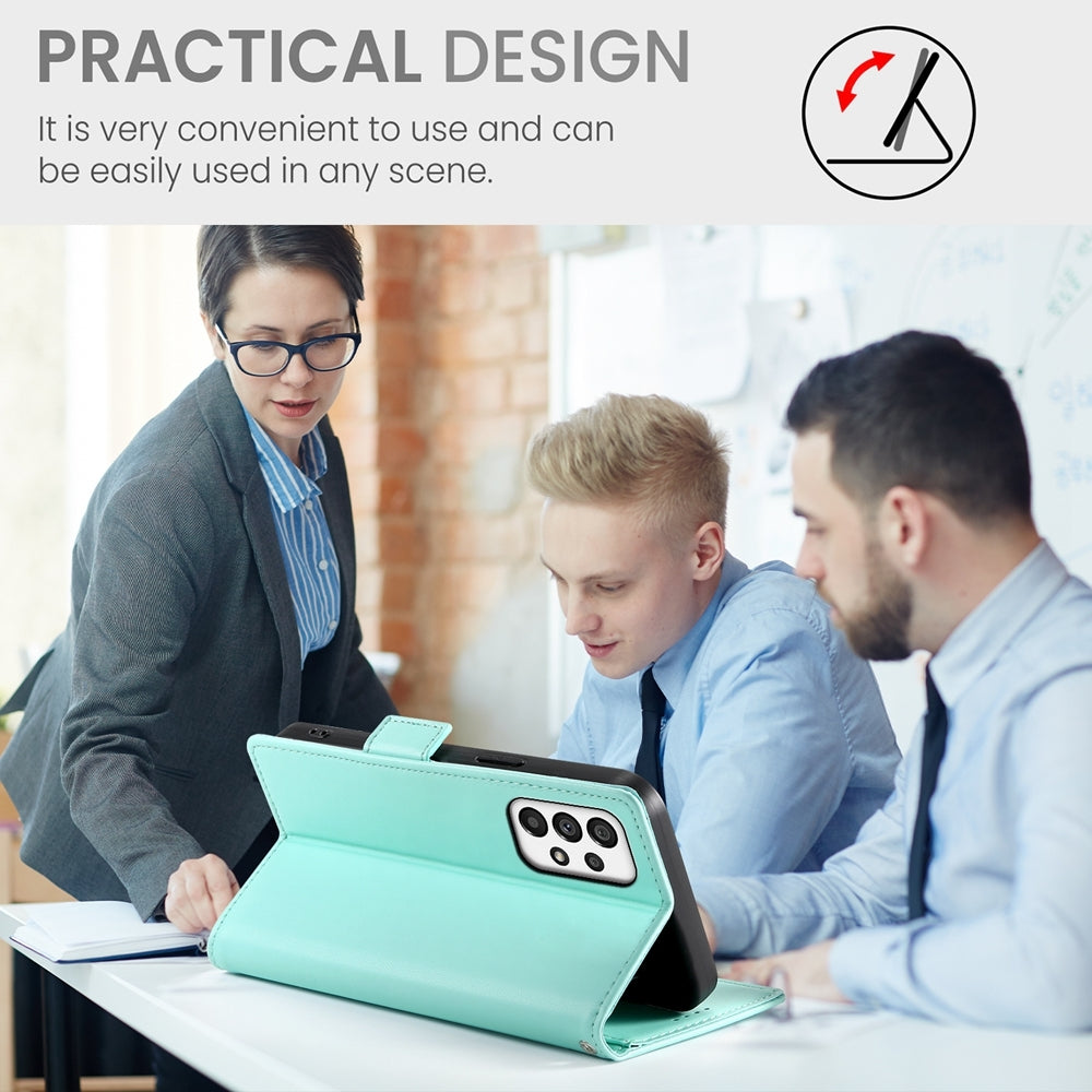 Samsung Galaxy A73 5G Magnetic Leather Wallet Case with Card Slots, Stand Function & Full Protection