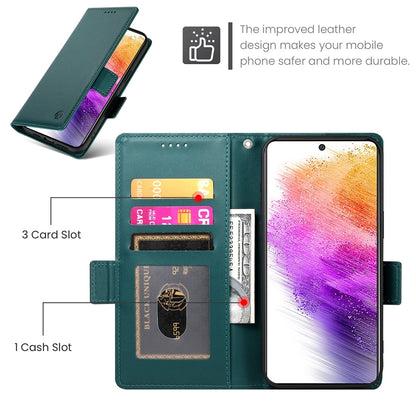 Samsung Galaxy A73 5G Magnetic Leather Wallet Case with Card Slots, Stand Function & Full Protection