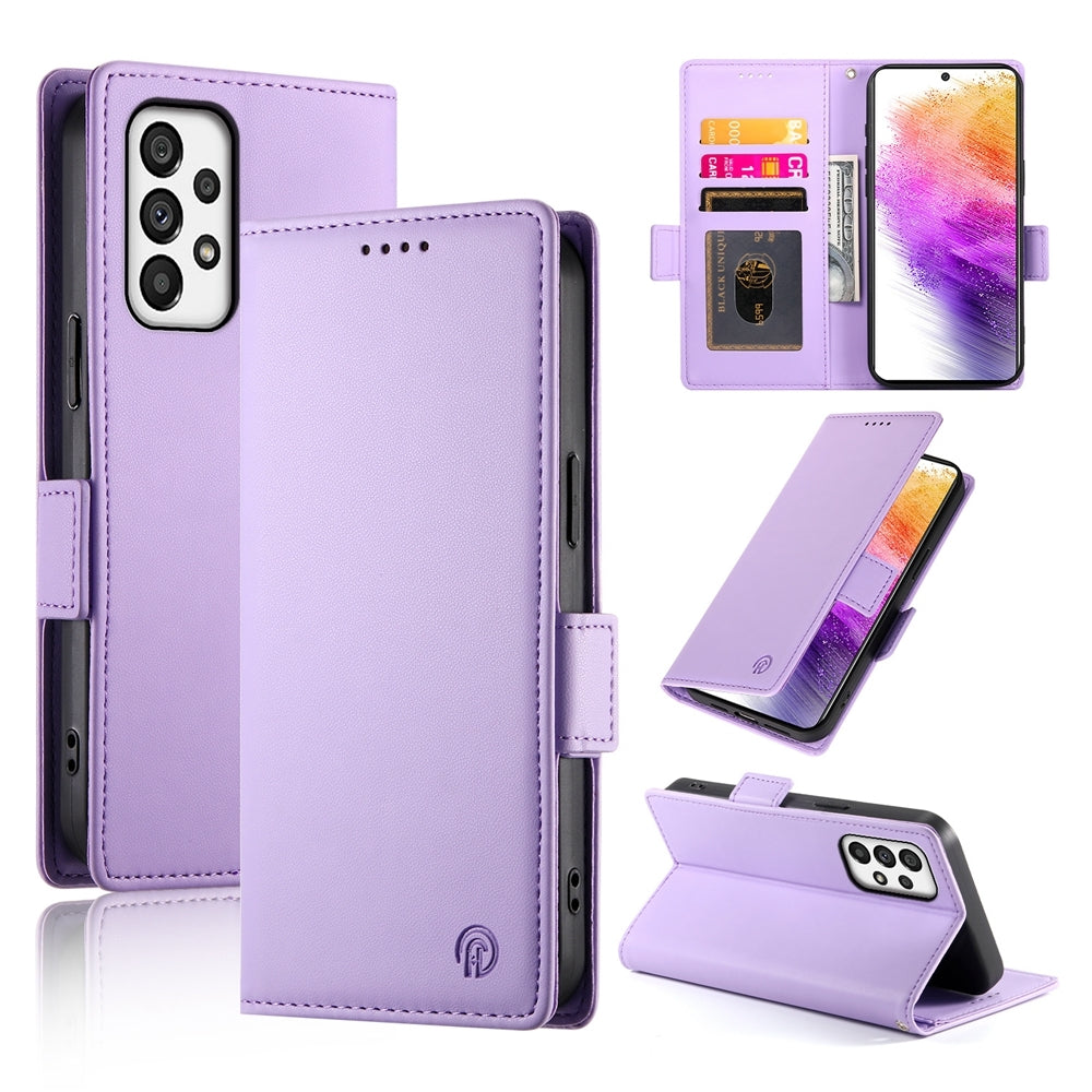 Samsung Galaxy A73 5G Magnetic Leather Wallet Case with Card Slots, Stand Function & Full Protection