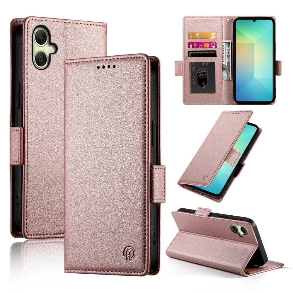 Samsung Galaxy A06 4G Magnetic Leather Wallet Case with Card Slots, Stand Function & Full Protection