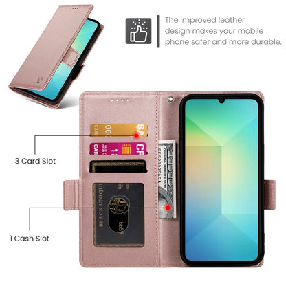Samsung Galaxy A06 4G Magnetic Leather Wallet Case with Card Slots, Stand Function & Full Protection