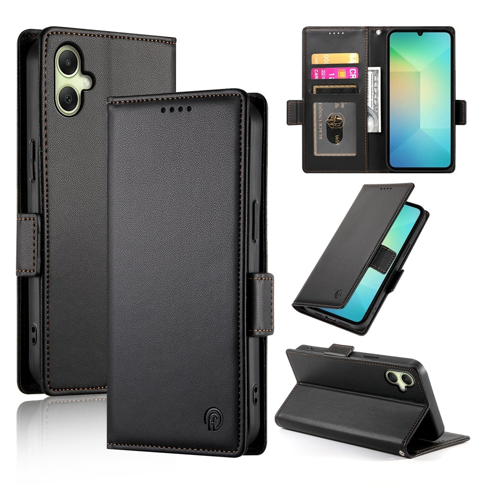 Samsung Galaxy A06 4G Magnetic Leather Wallet Case with Card Slots, Stand Function & Full Protection